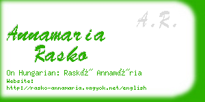 annamaria rasko business card